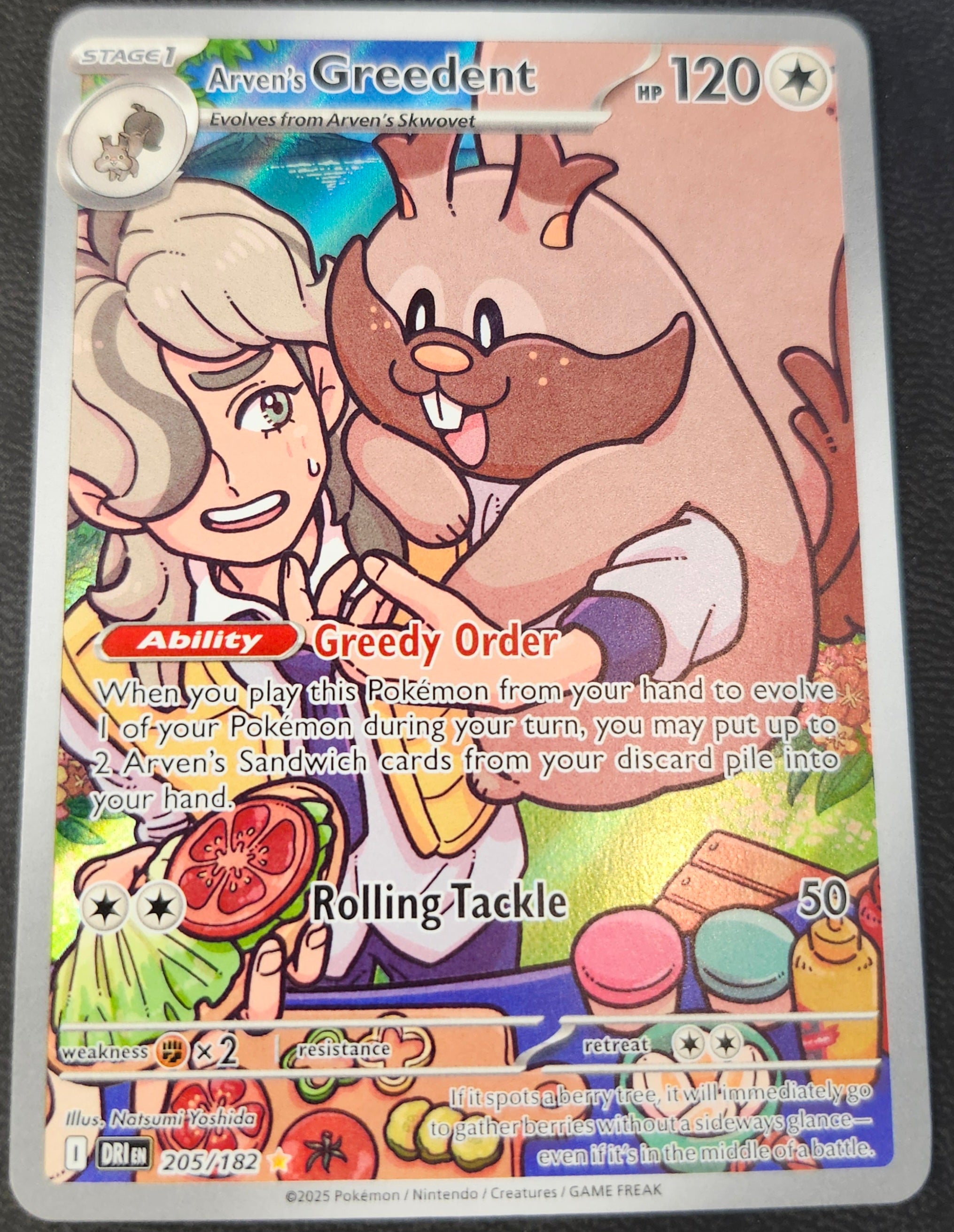 Arven's Greedent #205 - Destined Rivals - NM